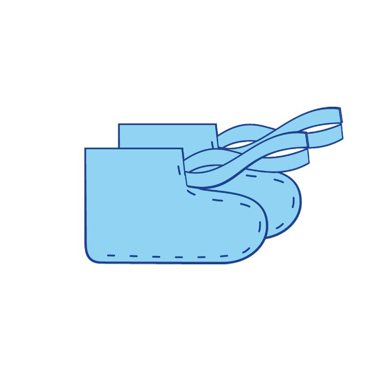 Бахіли медичні середні Taipan-Pharm нестерильні на зав'язках Спанбонд-30 г/м2 100 пар/уп